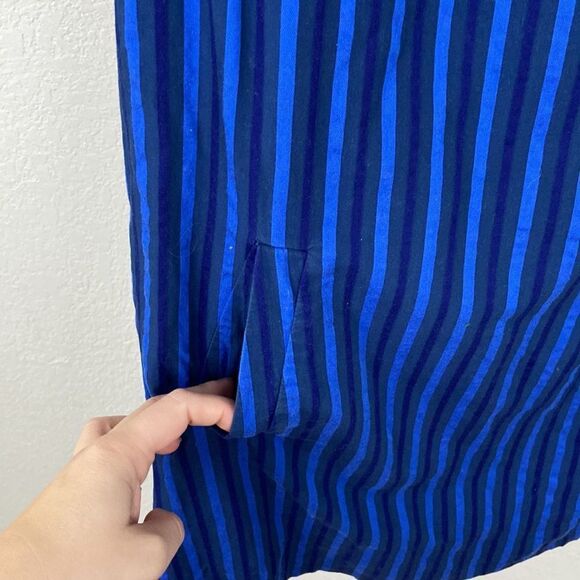 Anthropologie HD in Paris Blue Striped Shift Dress size 4 - Picture 4 of 8